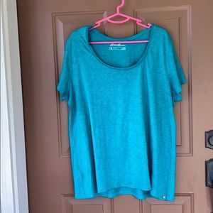 S/S sz XXL Rounded neck Tee, in Peacock/Teal Green
